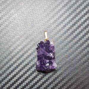 Amethyst Pendant with Gold Accent